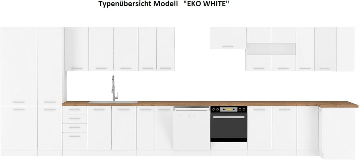 EKO Corner Kitchen Unit 310 x 230 cm White
