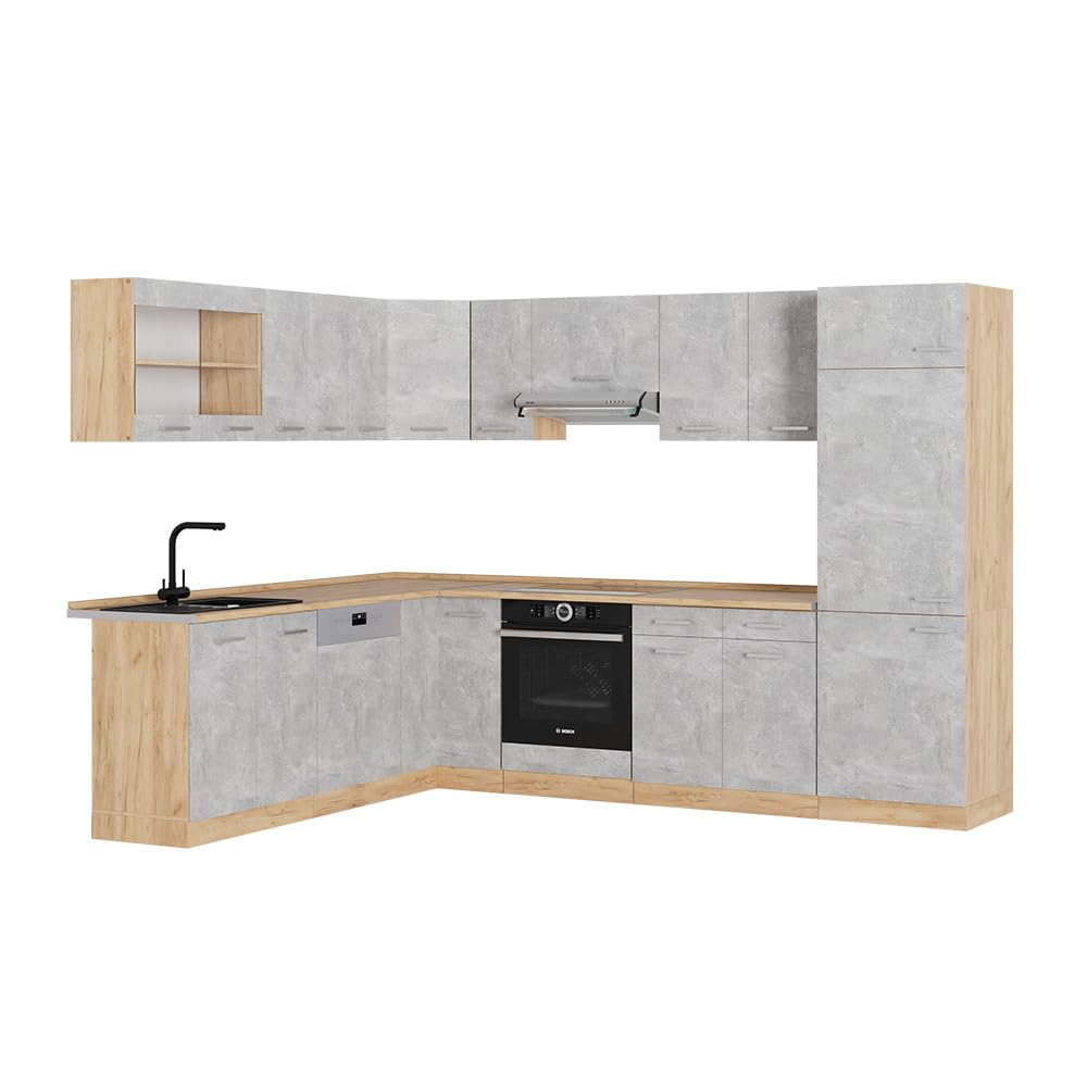 Vicco Goldkraft Kitchen Unit R-Line Corner 287 x 277 cm