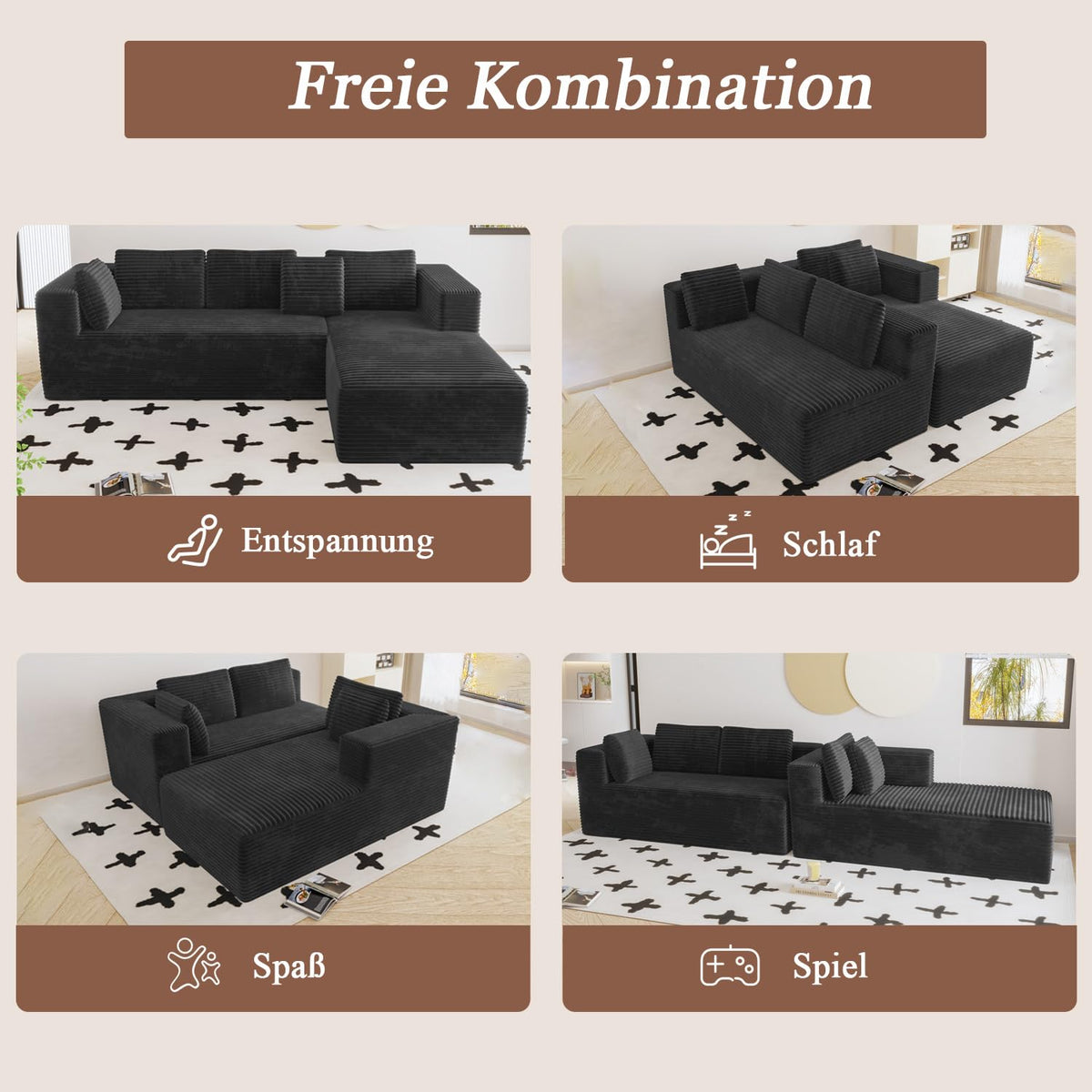 CASSILANDO Ecksofa mit Schlaffunktion