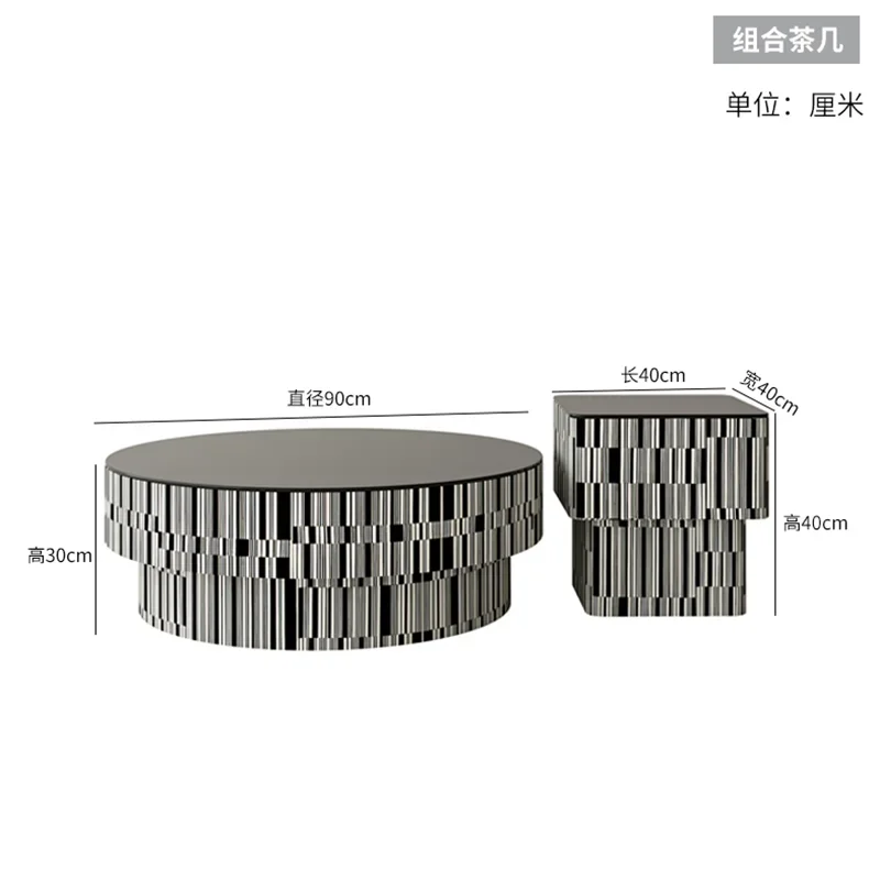 Clear Black Coffee Tables Luxury Round Unique Design Modern Coffee Tables Living Room Hotel Tavolino Da Salotto Home Furniture