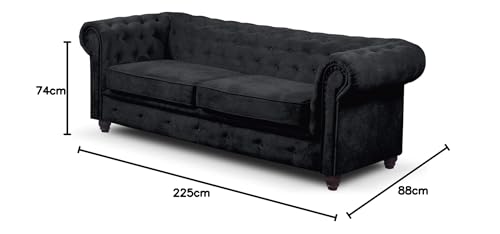 Easy4You Chesterfield Black Set
