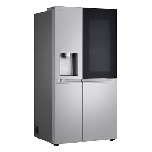 LG GSXE90MBDD Side by Side Kühlschrank mit InstaView Craft Ice | Door in Door | Crushed Ice -und Wasserspender EEK: Klasse D | 628 Liter Kapazität | Festwasseranschluss | Total No Frost