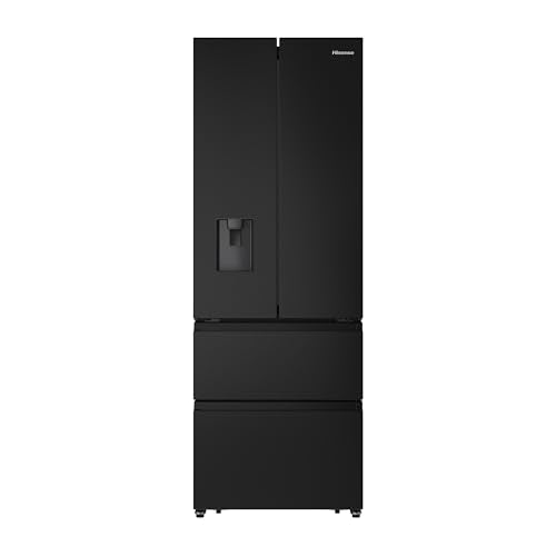Hisense RF632N4WIE French Door Kühl-Gefrierkombination/ NoFrostPlus/ Inverter-Kompressor/ Wasserspender/ CrispZone/ 200 cm/ Kühlteil 336 l/ Gefrierteil 149 l/ 38 dB/ 295 kWh/ Jahr/ Inox-Look