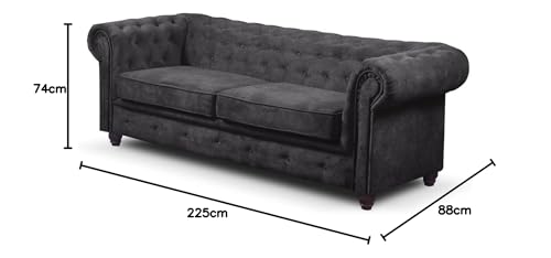 Easy4You Chesterfield Black Set