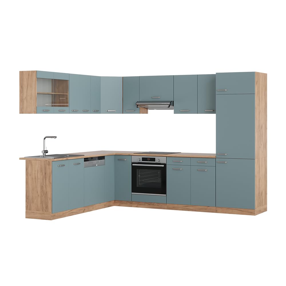 Vicco Goldkraft Kitchen Unit R-Line Corner 287 x 277 cm