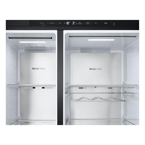 LG GSXE90MBDD Side by Side Kühlschrank mit InstaView Craft Ice | Door in Door | Crushed Ice -und Wasserspender EEK: Klasse D | 628 Liter Kapazität | Festwasseranschluss | Total No Frost