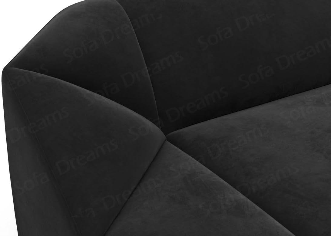 Wohnlandschaft Cabrera U-Shape Fabric Sofa in Velvet Designer Sofa Sun Velvet (Green, Ottoman Left)