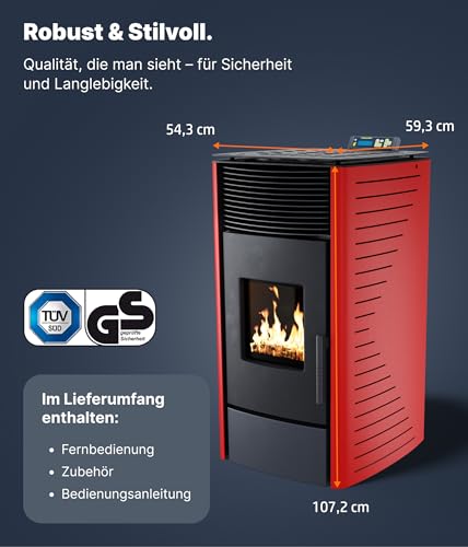 Nemaxx Pellet Stove, Pellet Fireplace
