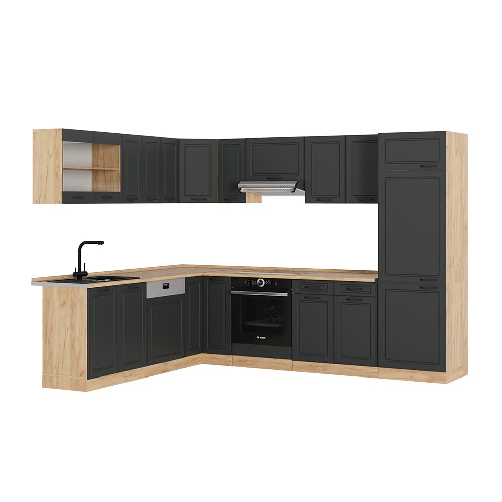 Vicco Goldkraft Kitchen Unit R-Line Corner 287 x 277 cm