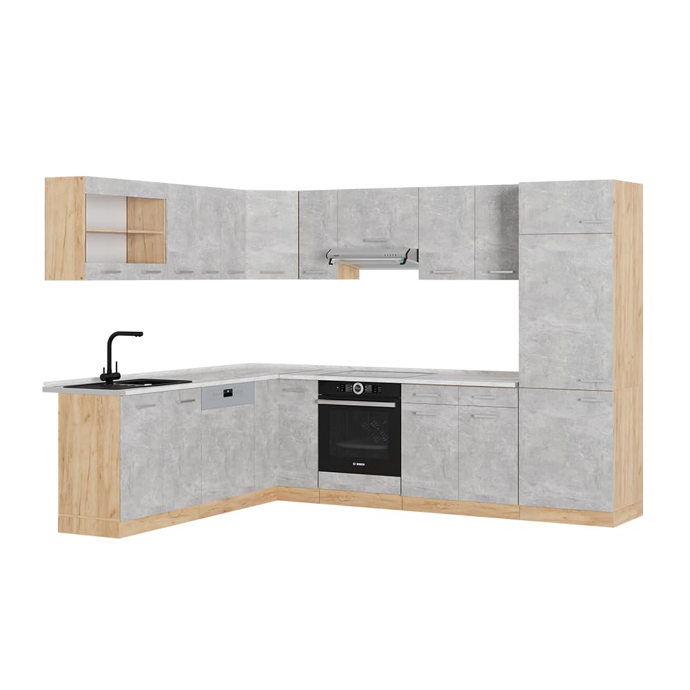 Vicco Goldkraft Kitchen Unit R-Line Corner 287 x 277 cm