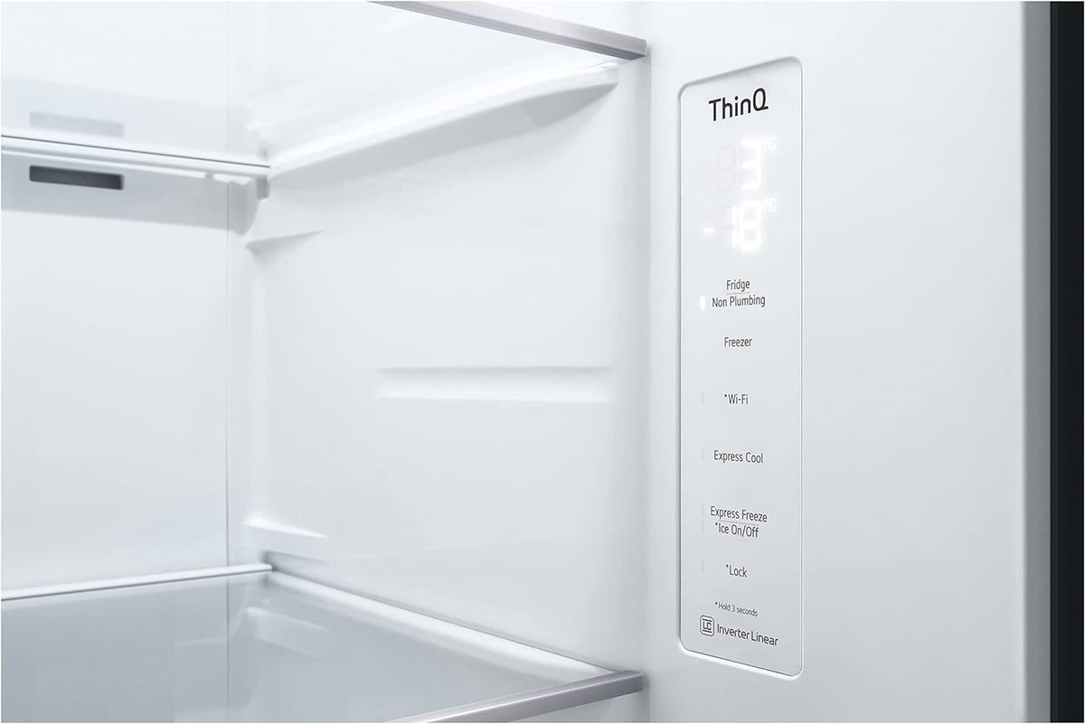 LG GSLC40PYPE Side-by-Side Kühlschrank ǀ Smart Inverter Compressor ǀ Eis- und Wasserspenderǀ Total No Frost Technologie ǀ EEK E ǀ 638 L