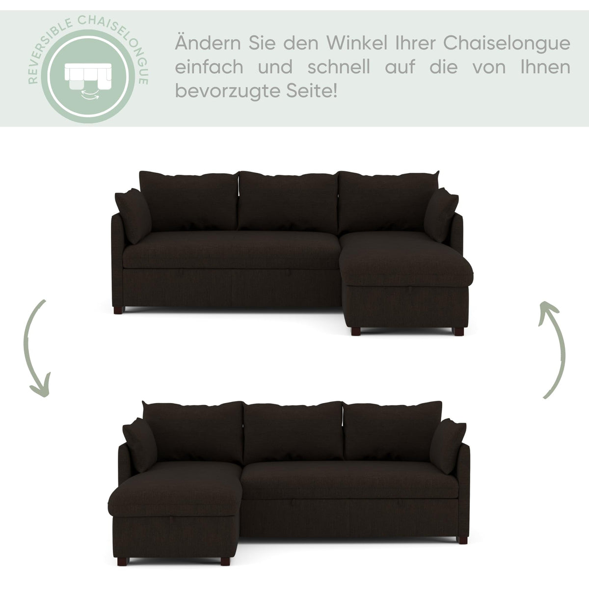 Aquinos BUDWING Orlando Ecksofa mit Schlaffunktion