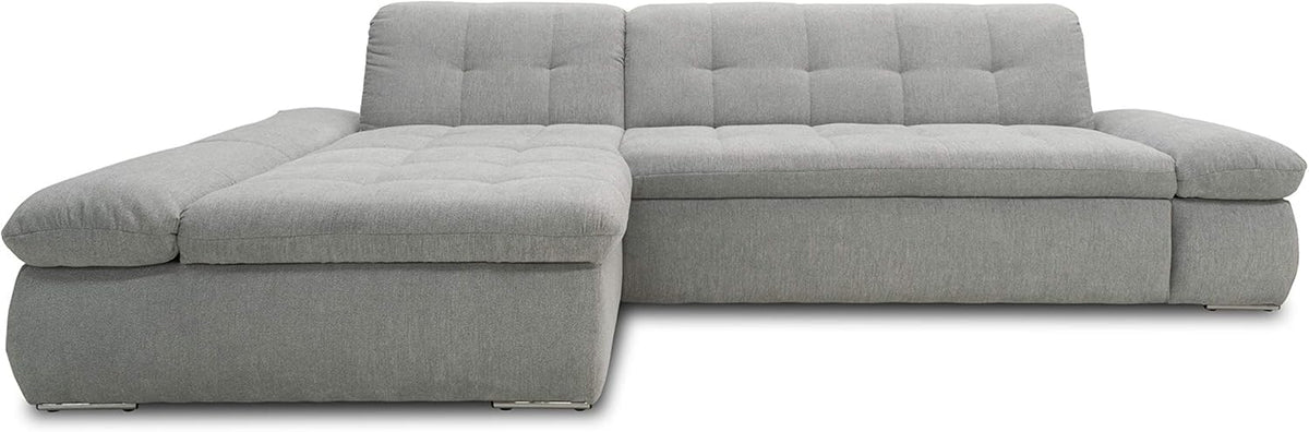 DOMO. collection Moric Corner Sofa, L-Shaped, Corner Sofa, L-shaped, 300 x 172 x 80 cm (W x D x H), Beige
