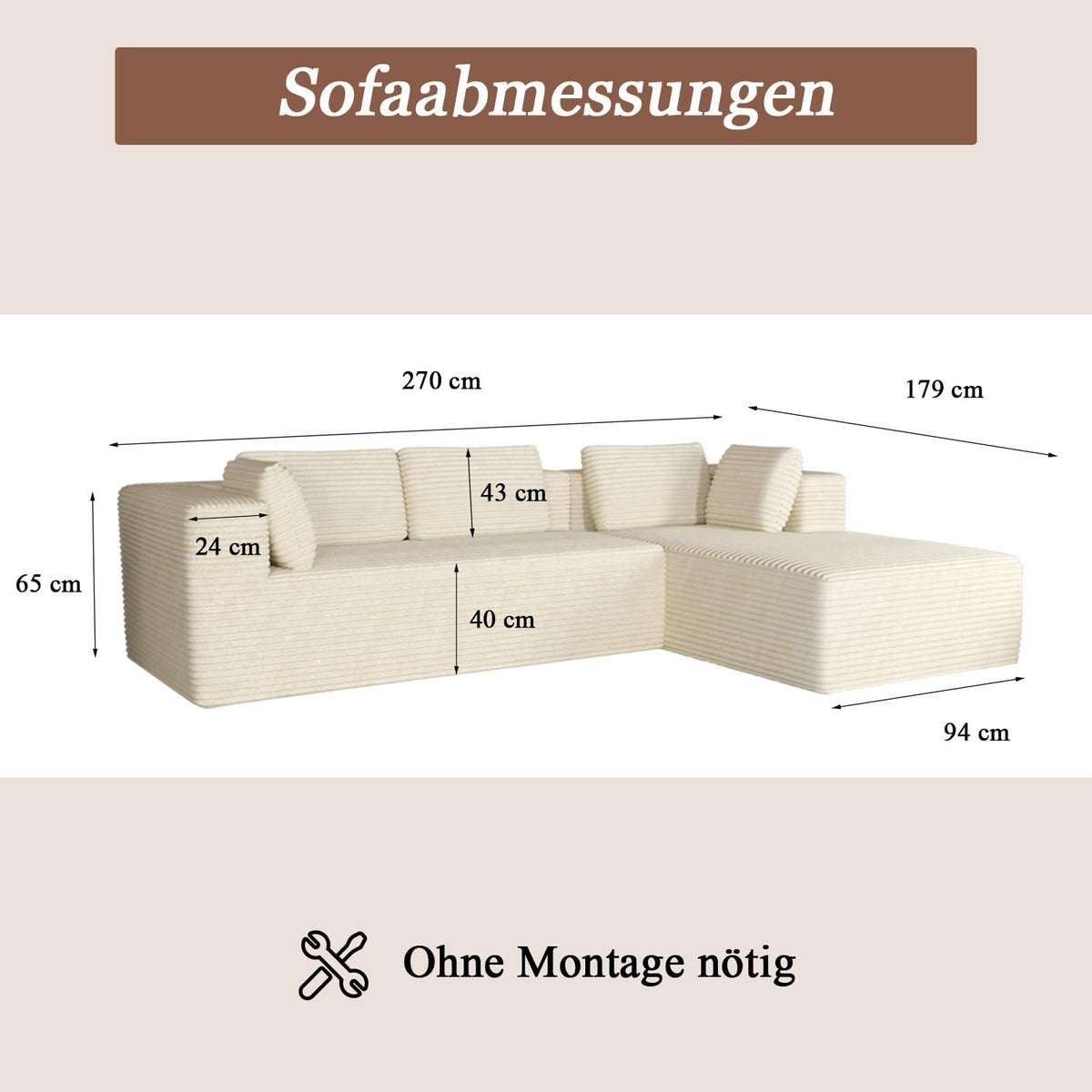 CASSILANDO Ecksofa mit Schlaffunktion