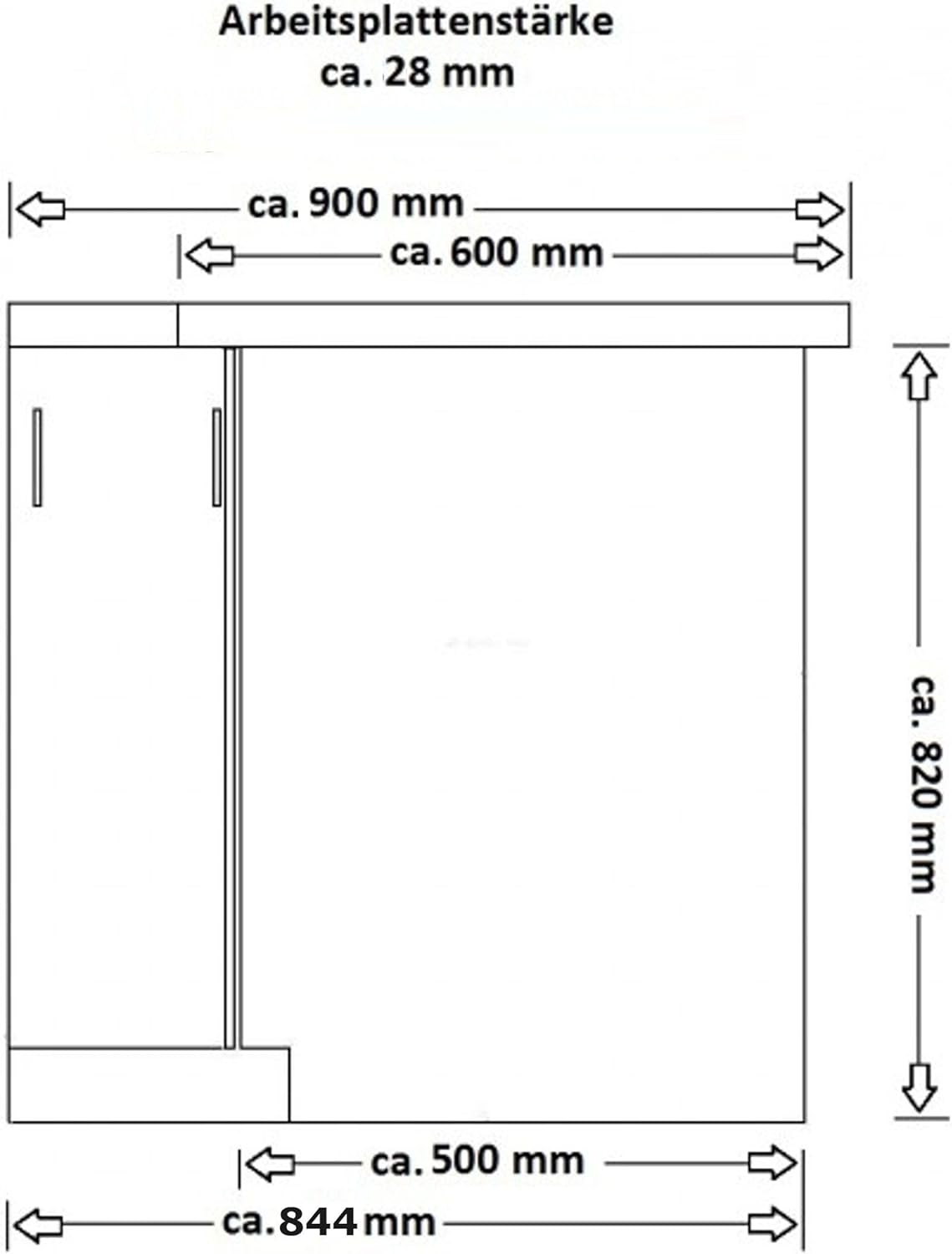 Bianca Kitchen Corner I 210 x 330 cm Kitchen Unit in High Gloss White