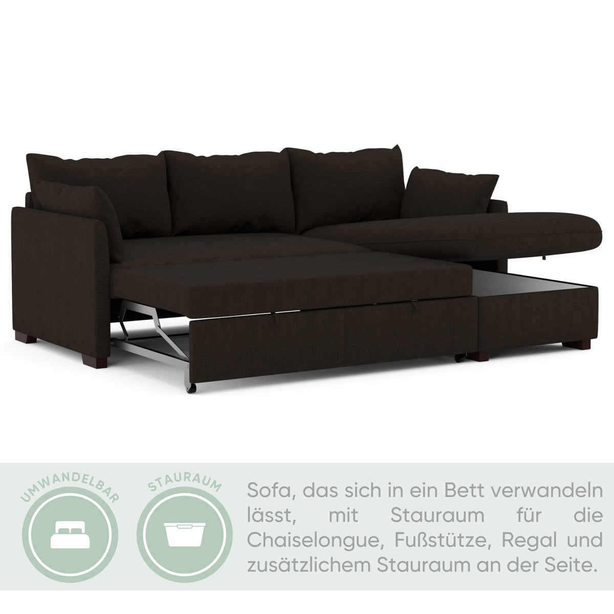 Aquinos BUDWING Orlando Ecksofa mit Schlaffunktion