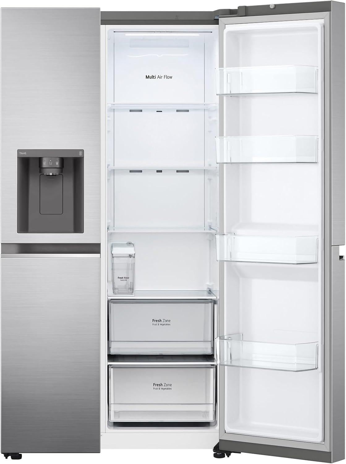 LG GSLC40PYPE Side-by-Side Kühlschrank ǀ Smart Inverter Compressor ǀ Eis- und Wasserspenderǀ Total No Frost Technologie ǀ EEK E ǀ 638 L