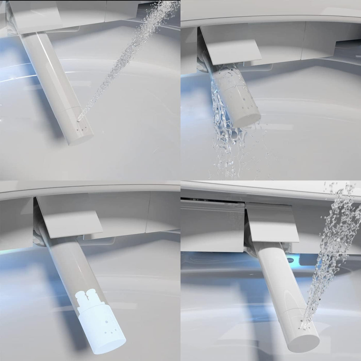 BERNSTEIN Dusch-WC 540 PRO in Weiß mit 5 Jahre Garantieerweiterung, Spülrandloses Hänge-WC mit Bidet Funktion Sitzheizung und Sterilisator – Komplettanlage mit Fernbedienung mit Absenkautomatik