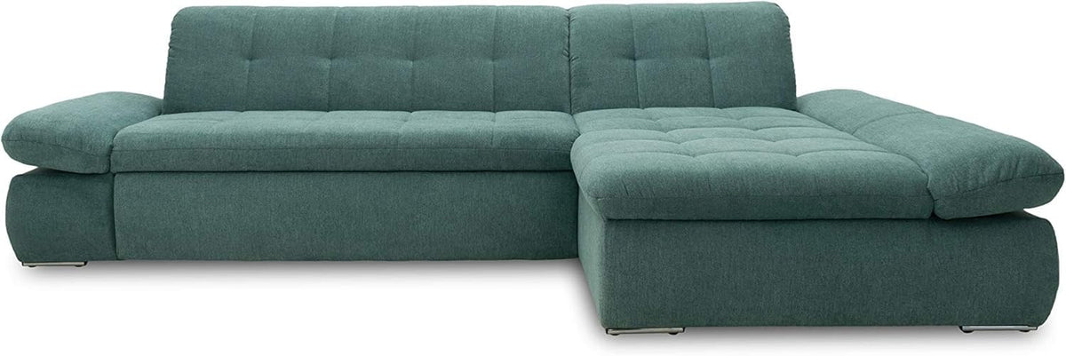 DOMO. collection Moric Corner Sofa, L-Shaped, Corner Sofa, L-shaped, 300 x 172 x 80 cm (W x D x H), Beige