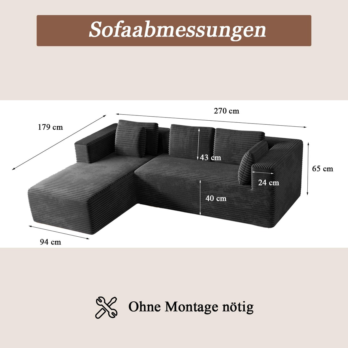 CASSILANDO Ecksofa mit Schlaffunktion
