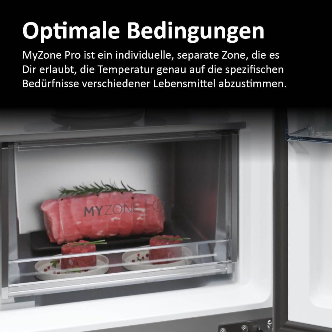 Haier Multi Door Kühl-Gefrierkombination I CUBE 83 SERIE 7 HCR7818DWPT I 4-türiger Kühlschrank mit Gefrierfach, XXL-Fassungsvermögen & 83cm Breite I 463L, Energieklasse D I Wasserspender & No Frost