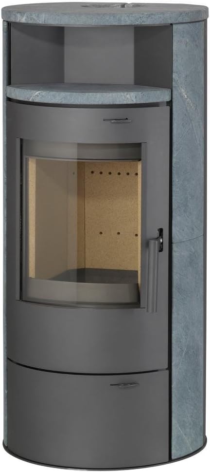 Thermia Munich Wood Stove Natural Stone 7 kW Continuous Burn, Automatic, Grey