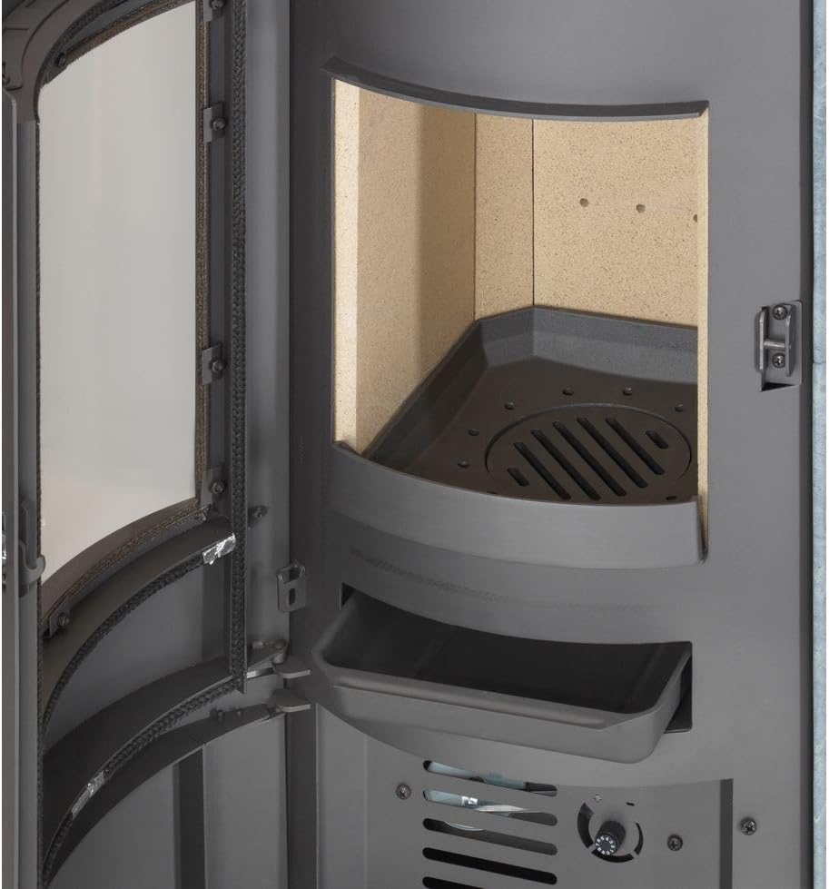 Thermia Munich Wood Stove Natural Stone 7 kW Continuous Burn, Automatic, Grey