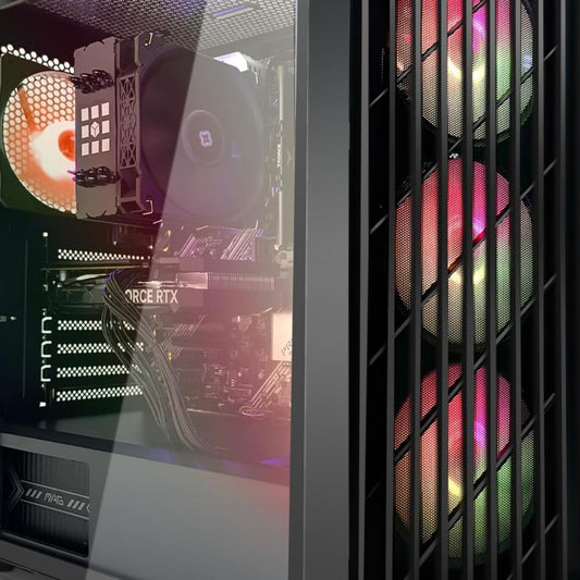SYSTEMTREFF Gaming PC AMD Ryzen 7 5700X 8x4.6GHz | Nvidia RTX 5060 8GB DX12 | 1TB M.2 NVMe | 32GB DDR4 RAM | Windows 11 | WLAN Desktop Computer Rechner für Gamer, Zocker & Streamer