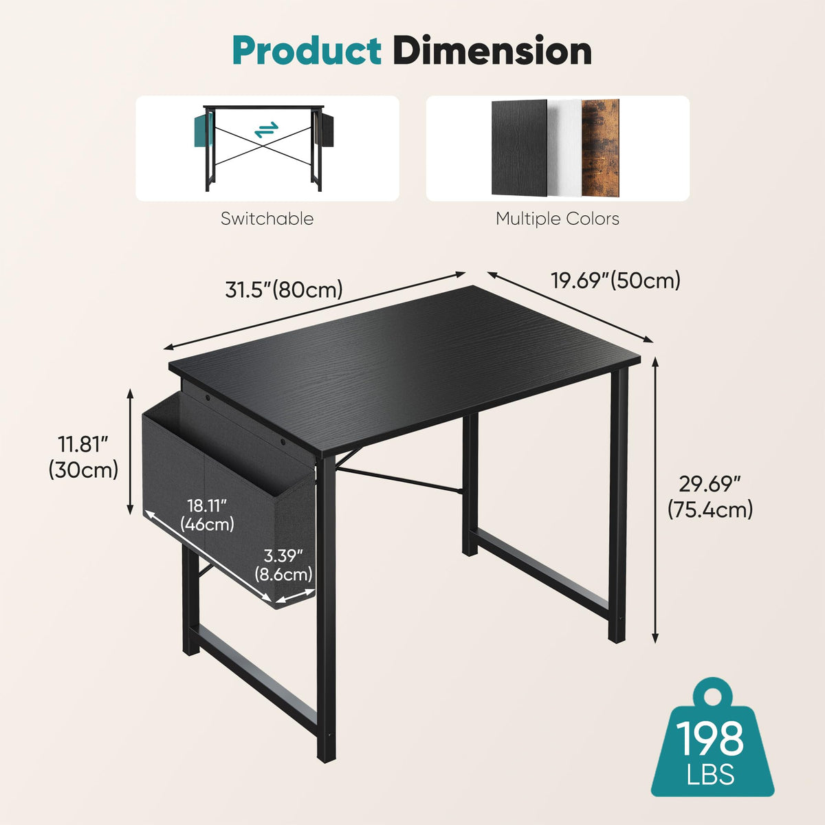 OLIXIS Small Computer Desk, 31 Inch Gaming Desks for Home Office