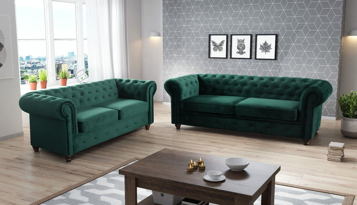 Easy4You Chesterfield Black Set