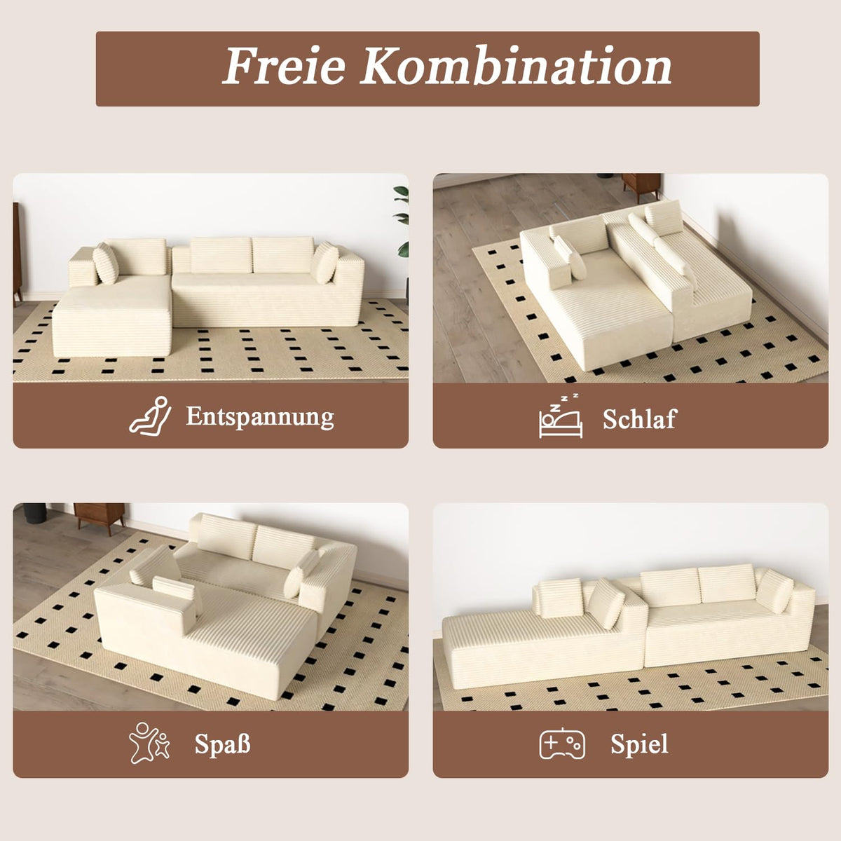 CASSILANDO Ecksofa mit Schlaffunktion