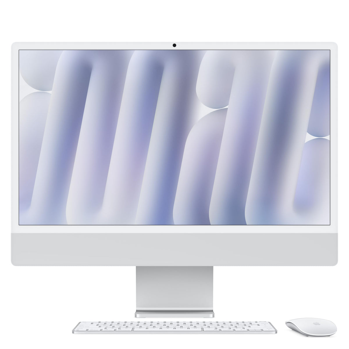 Apple iMac All-in-One Desktop Computer with M4 Chip with 10 Core CPU and 10 Core GPU: 24" Retina Display, 16GB Shared Memory, 512GB SSD Memory, Matching Accessories; Silver