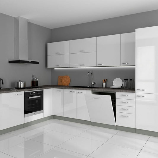 Bianca Kitchen Corner I 210 x 330 cm Kitchen Unit in High Gloss White