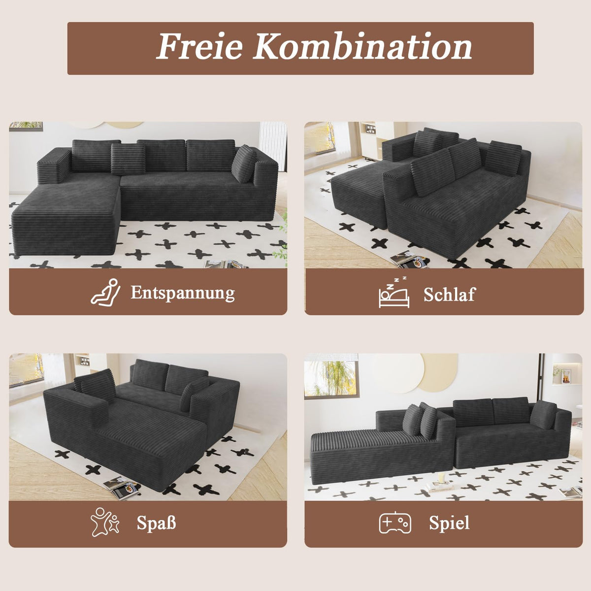 CASSILANDO Ecksofa mit Schlaffunktion