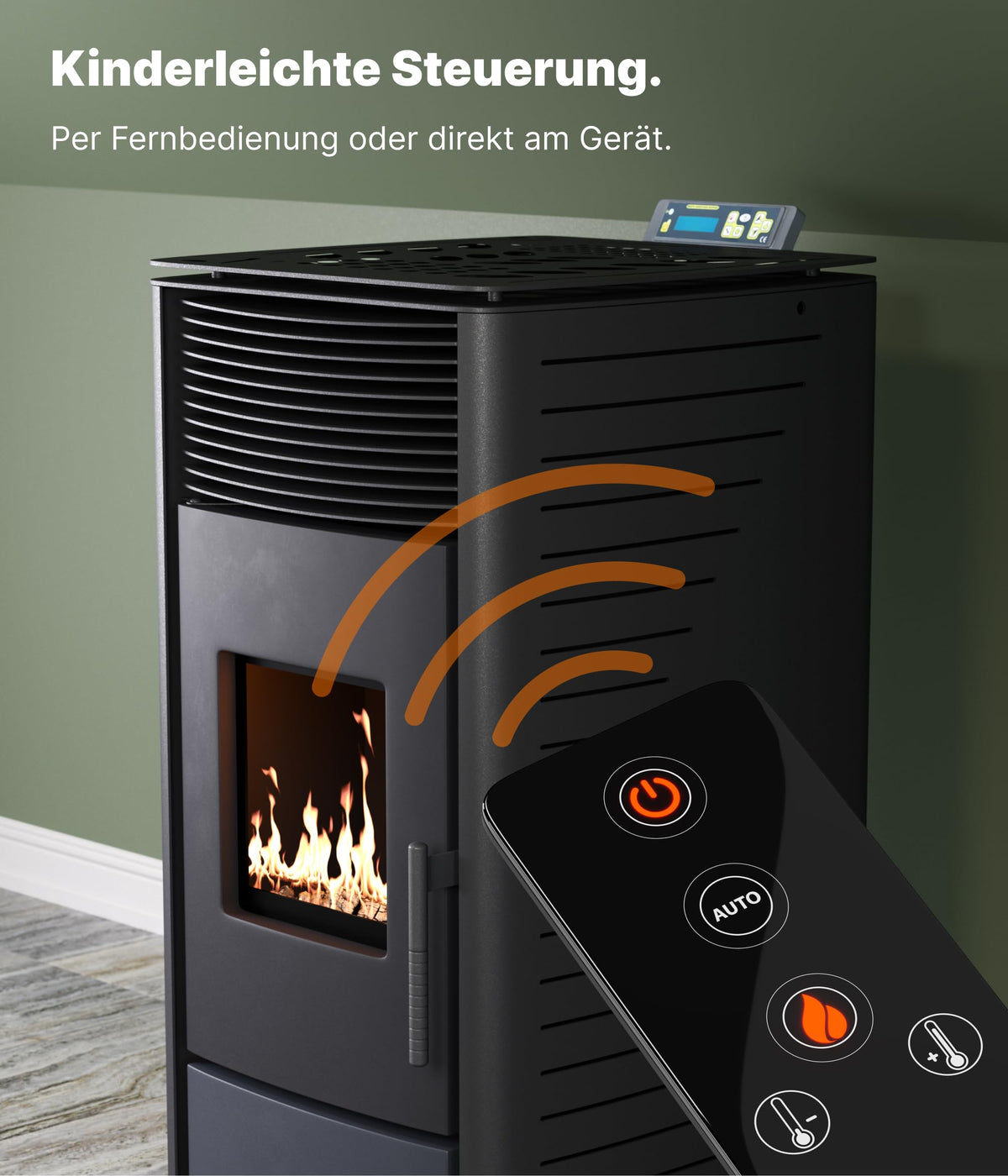 Nemaxx Pellet Stove, Pellet Fireplace