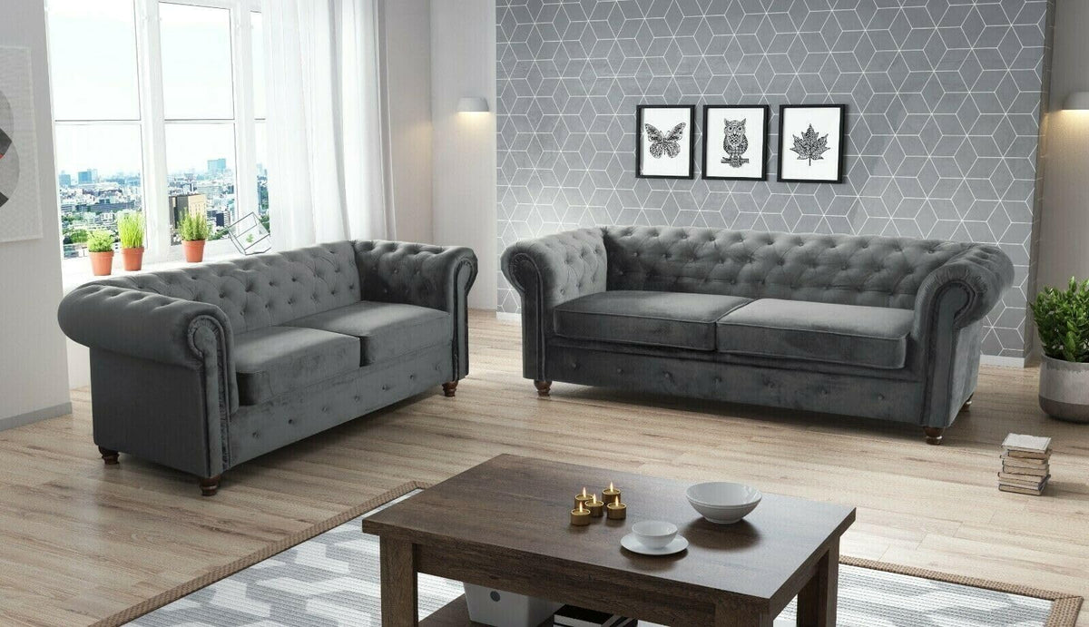 Easy4You Chesterfield Black Set