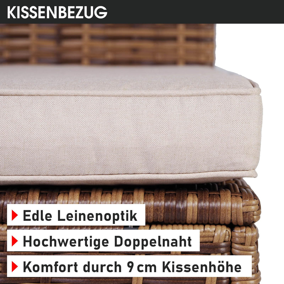 BRAST® Gartenmöbel Lounge Set XXL | 8-12 Personen viele Modelle & Farben | inkl. extra Dicke Kissen | TÜV geprüft | Outdoor Loungemöbel Sitzgruppe Essgruppe Garnitur | Dreams Grau