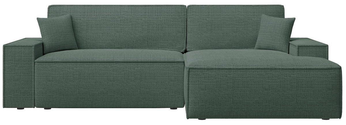Selsey Sofa Corner Sofa Bed Couch with Storage Space Sleep Function Easy Care Polyurethane Foam L Shape Right Farese Beige Corduroy Look
