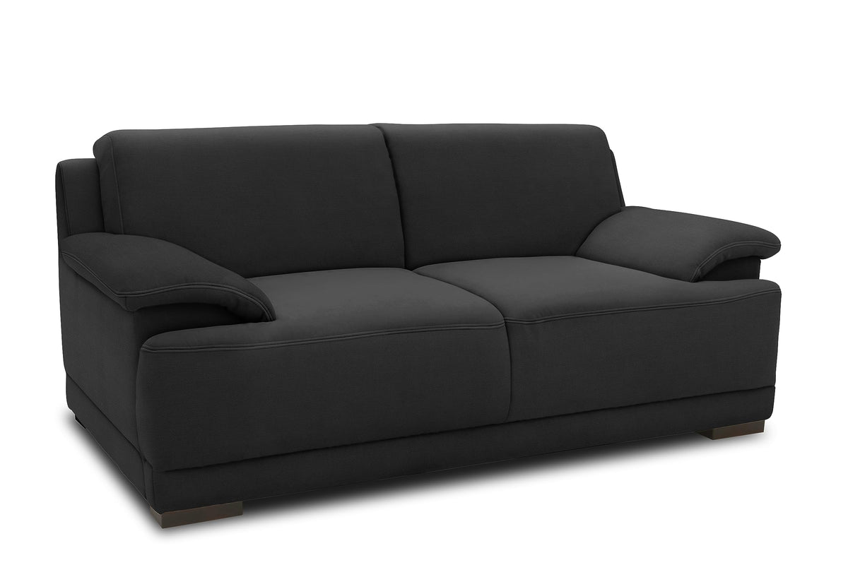 DOMO. collection Sofa Telos, 3-Sitzer Boxspringsofa, 3er Sofa mit Boxspringfederung, zeitlose Couch mit breiten Armlehnen, Polstergarnitur 218 x 96 x 80 cm (BxTxH), beige (hell)