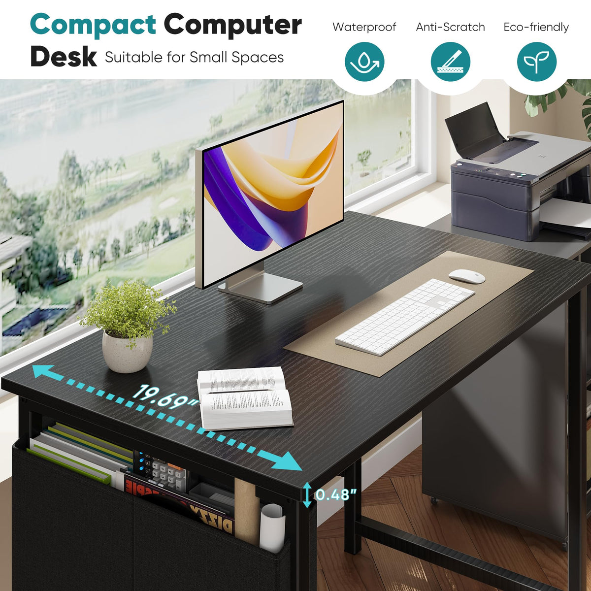 OLIXIS Small Computer Desk, 31 Inch Gaming Desks for Home Office