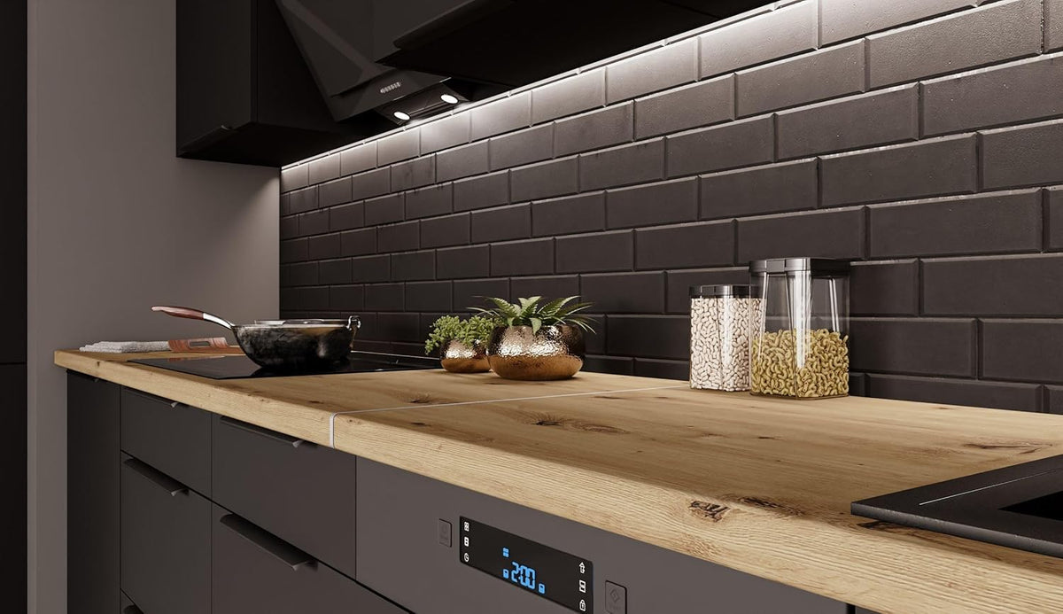 Siena Kitchen Unit 280 + 180 cm Fitted Kitchen Unit Matt Black