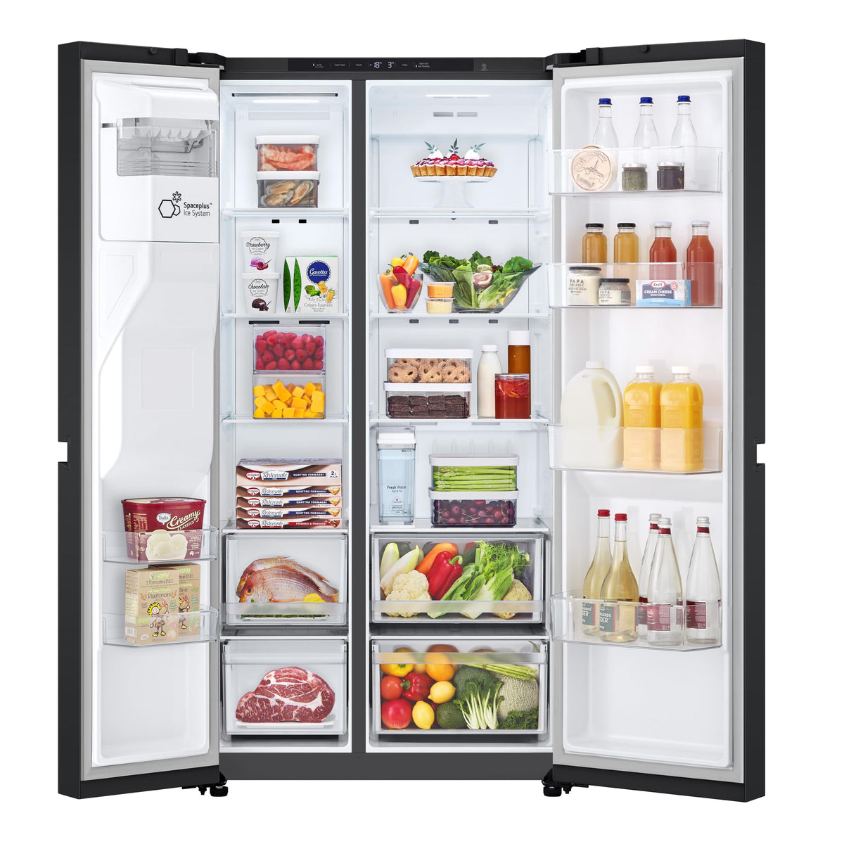 LG GSLC40PYPE Side-by-Side Kühlschrank ǀ Smart Inverter Compressor ǀ Eis- und Wasserspenderǀ Total No Frost Technologie ǀ EEK E ǀ 638 L