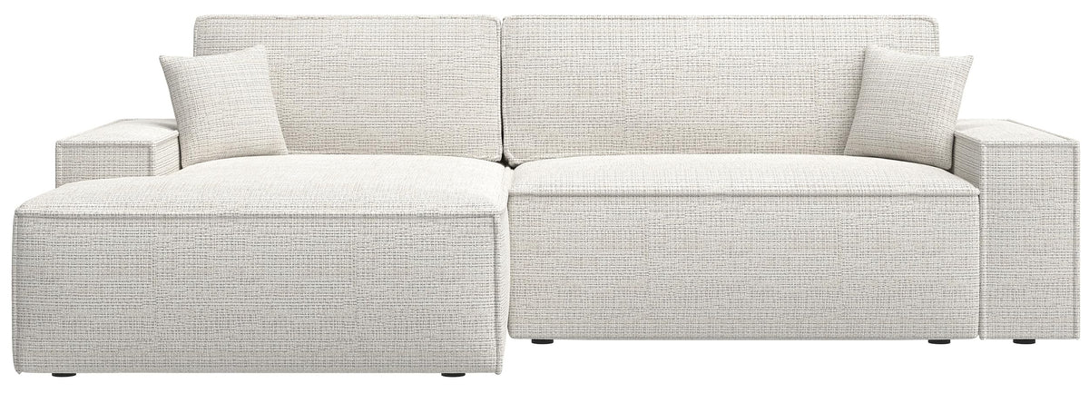 Selsey Sofa Corner Sofa Bed Couch with Storage Space Sleep Function Easy Care Polyurethane Foam L Shape Right Farese Beige Corduroy Look