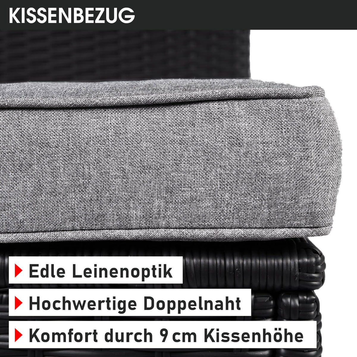 BRAST® Gartenmöbel Lounge Set XXL | 8-12 Personen viele Modelle & Farben | inkl. extra Dicke Kissen | TÜV geprüft | Outdoor Loungemöbel Sitzgruppe Essgruppe Garnitur | Dreams Grau