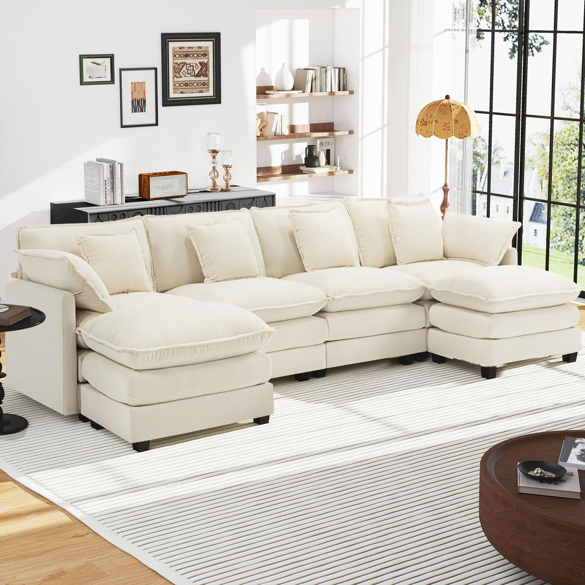 Urhanherry U-Shape Cloud Sofa Beige