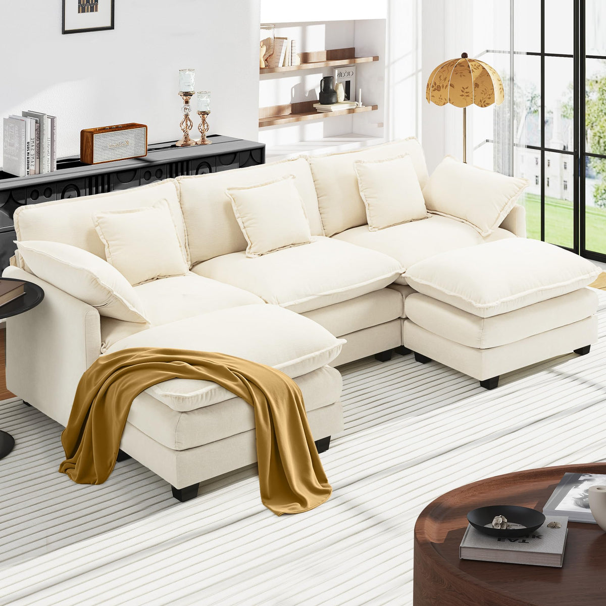 Urhanherry U-Shape Cloud Sofa Beige