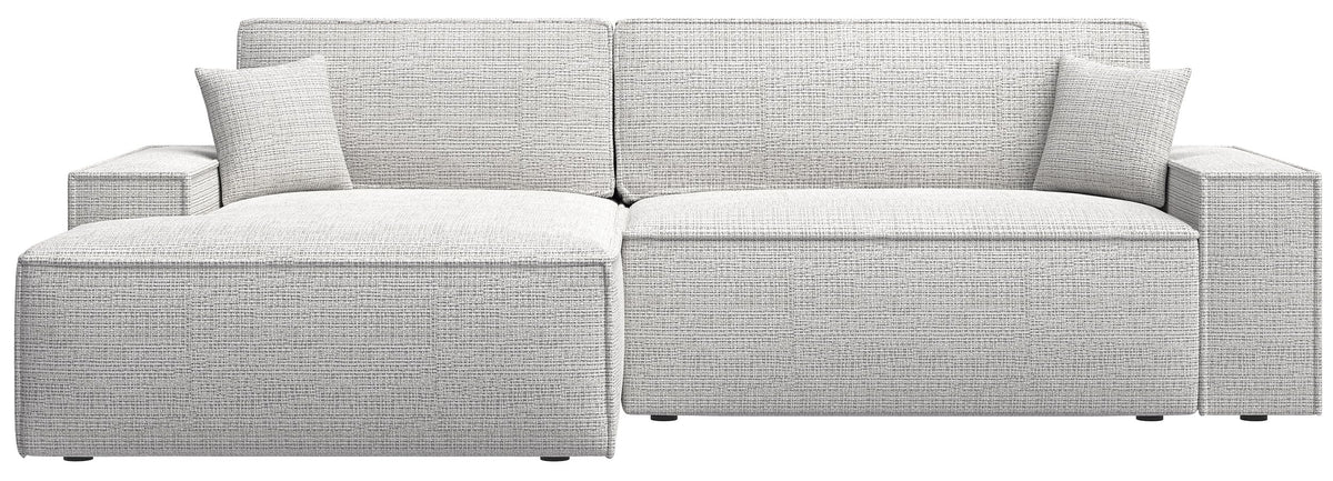 Selsey Sofa Corner Sofa Bed Couch with Storage Space Sleep Function Easy Care Polyurethane Foam L Shape Right Farese Beige Corduroy Look