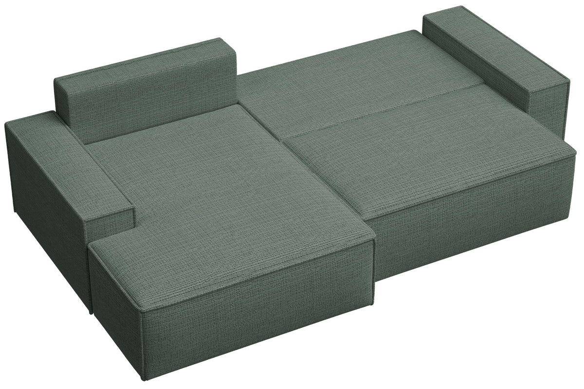 Selsey Sofa Corner Sofa Bed Couch with Storage Space Sleep Function Easy Care Polyurethane Foam L Shape Right Farese Beige Corduroy Look