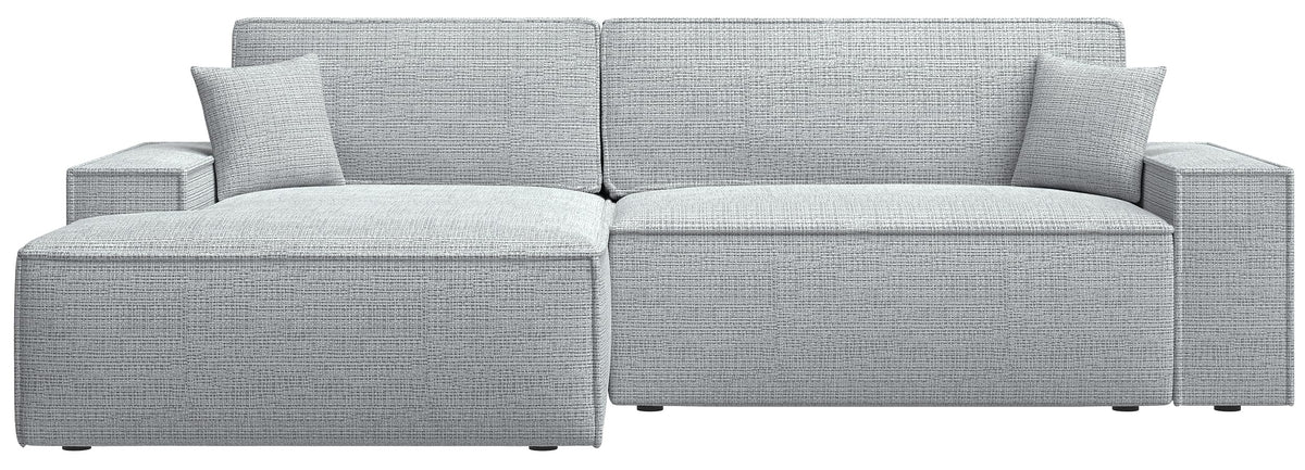 Selsey Sofa Corner Sofa Bed Couch with Storage Space Sleep Function Easy Care Polyurethane Foam L Shape Right Farese Beige Corduroy Look