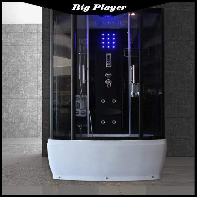 Shower Room with Steam Overall Rectangular Tempered Glass Partition Household Sliding Door Toilet Bath Room